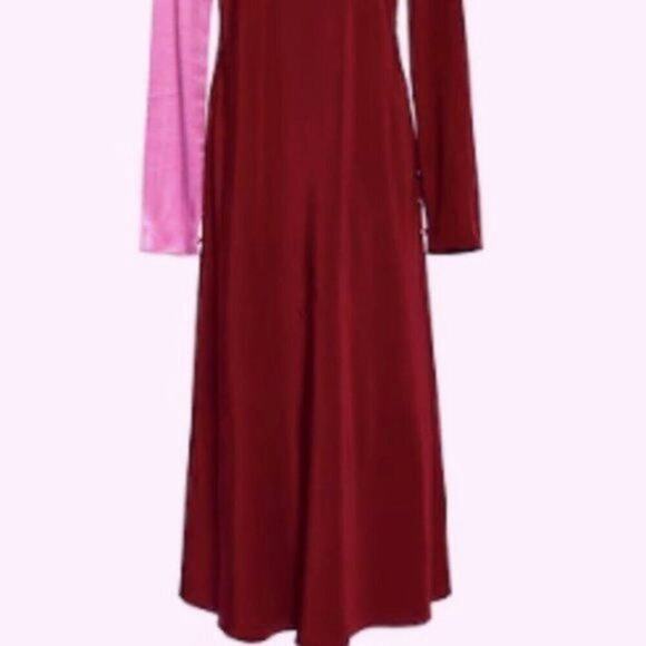 Tibi Colorblock Silk Sleeve Dress size 10 - Picture 4 of 10